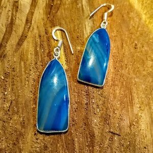 💙Aqua Apatite Gemstone Earrings